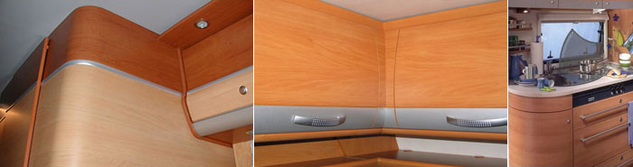 мебель с гнутыми фасадами в домах на колесах