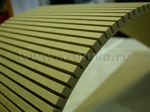 Фрезеровка пазов гибкого МДФ