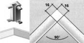 Уголок внутренний 90* для профиля 956-957
